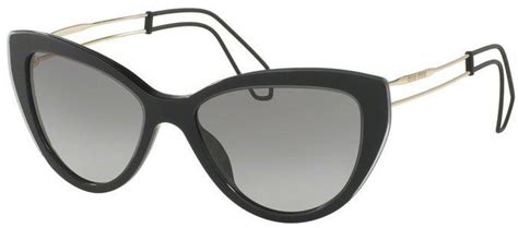 Sunglasses Miu MU 12 RSA Asian fit U6F3M1 Black/Grey 